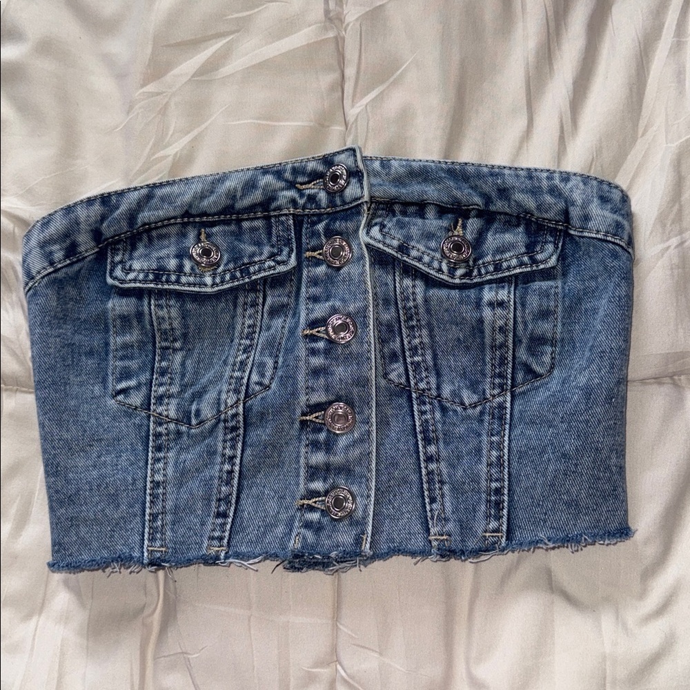 Denim Corset Top - Picture 2 of 4